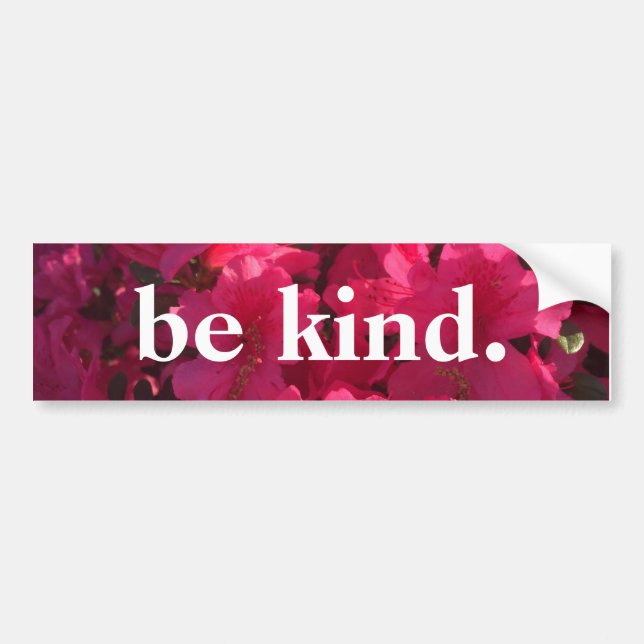 be kind - floral bumpersticker bumper sticker (Front)