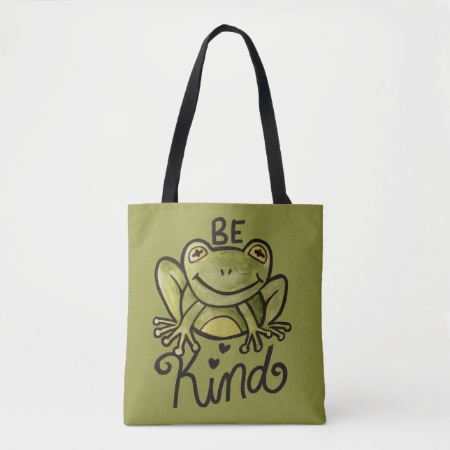 Be Kind Frog                                       Tote Bag (Front)