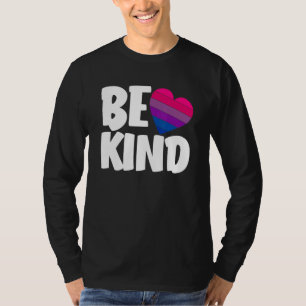 Be Kind Funny Bi Pride Flag Bisexual T-Shirt