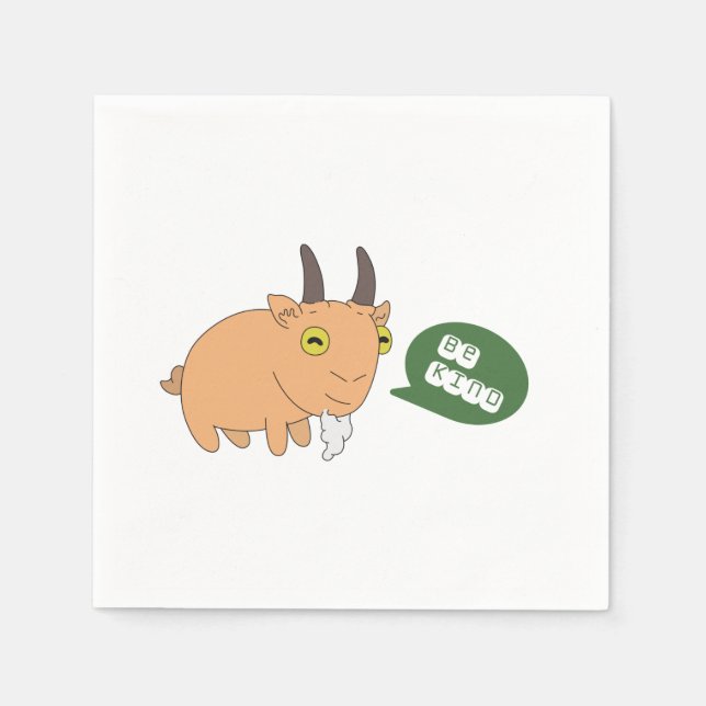 Be kind Goat Napkin (Front)
