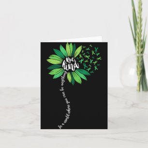 Be Kind Green Ribbon Sunflower Mental Health Aware Card
