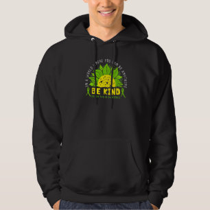 Be Kind Green Ribbon Sunflower Mental Health Aware Hoodie