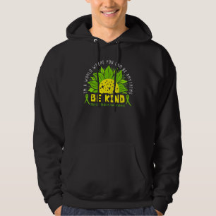 Be Kind Green Ribbon Sunflower Mental Health Aware Hoodie