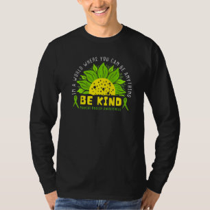 Be Kind Green Ribbon Sunflower Mental Health Aware T-Shirt