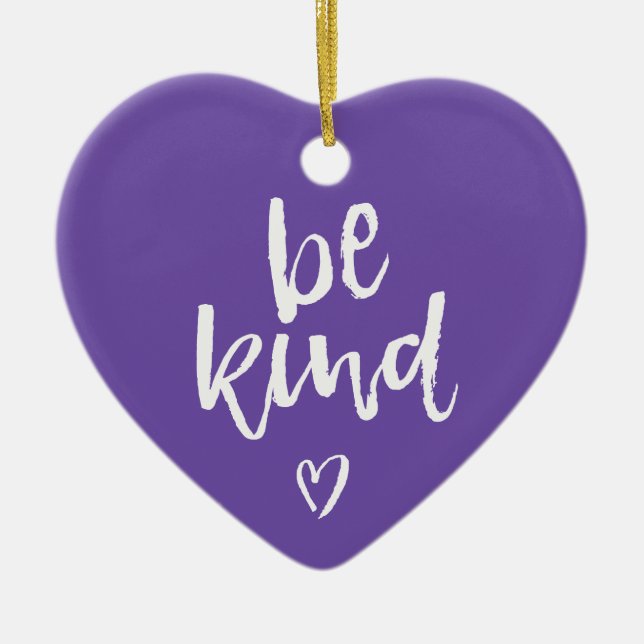 Be Kind Heart Ceramic Tree Decoration (Front)