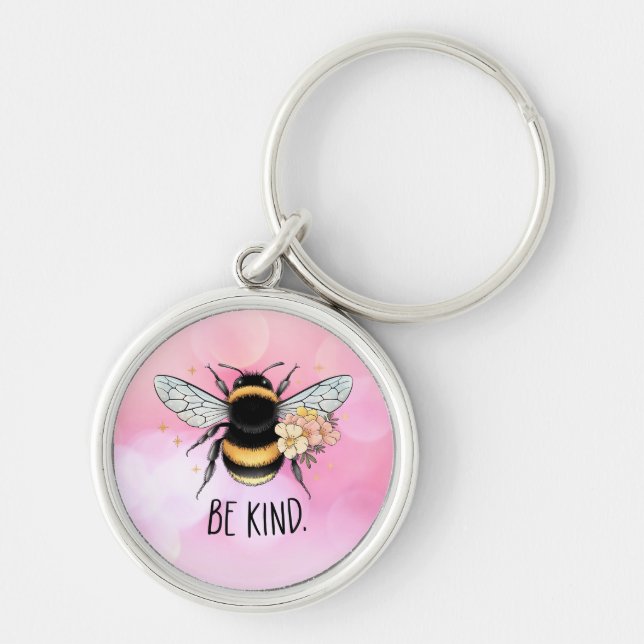 Be Kind Honey Bee Clipart-57650 Key Ring (Front)