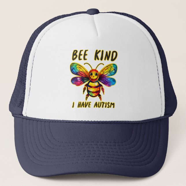 Be kind I have autism Trucker Hat (Front)