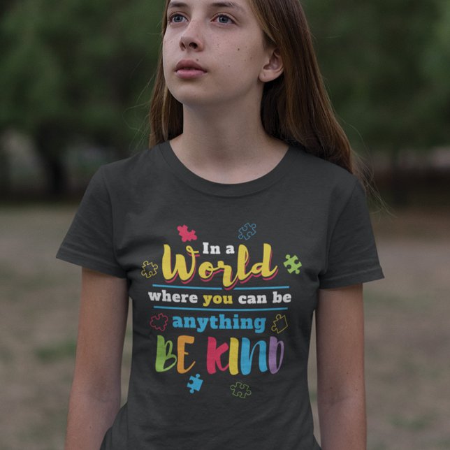 Be Kind In A World Autism Awareness Team Matching T-Shirt (Creator Uploaded)