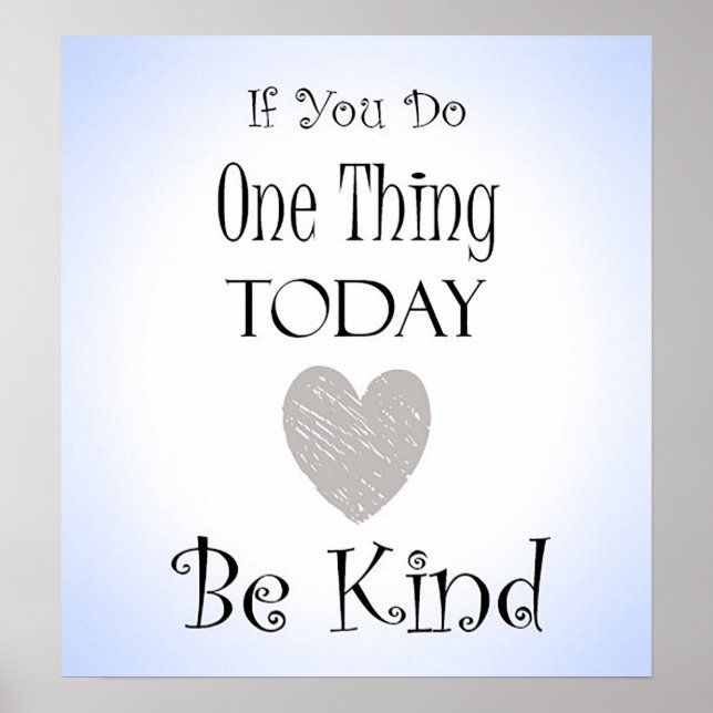 Be Kind Inspirational Poster (Front)