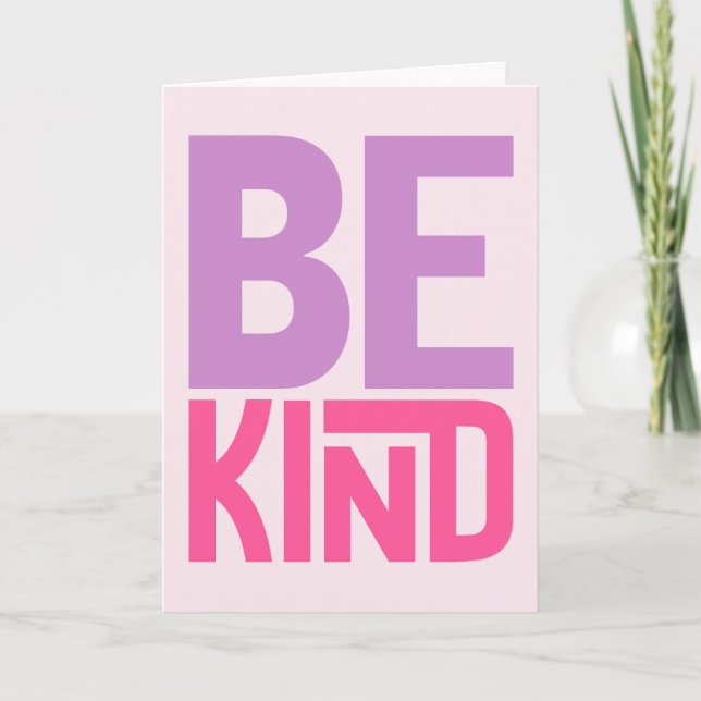 Be Kind Inspirational Quote Card (Front)