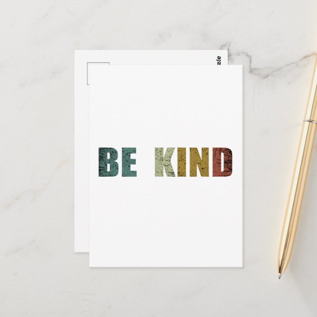 Be kind kindness postcard (Front/Back In Situ)