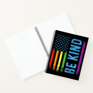 Be Kind Lgbt Lgbtq Gay Pride Rainbow Notebook