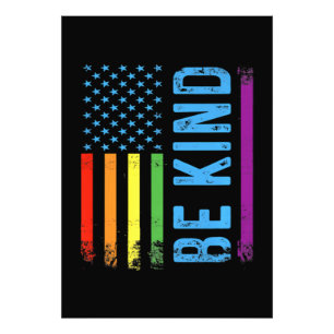 Be Kind Lgbt Lgbtq Gay Pride Rainbow Photo Print