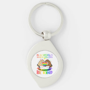 Be Kind LGBT Pride Rainbow Equality Awareness Tee Key Ring
