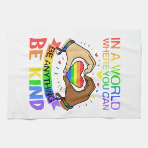 Be Kind LGBT Pride Rainbow Equality Awareness Tee Tea Towel