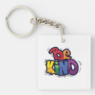 Be Kind LGBTQ Rainbow Pride Month Keychain