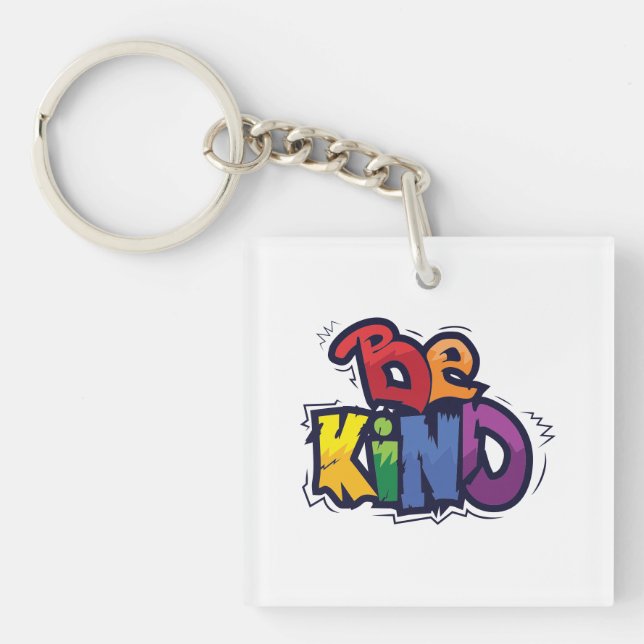 Be Kind | LGBTQ | Rainbow | Pride Month Keychain (Front)