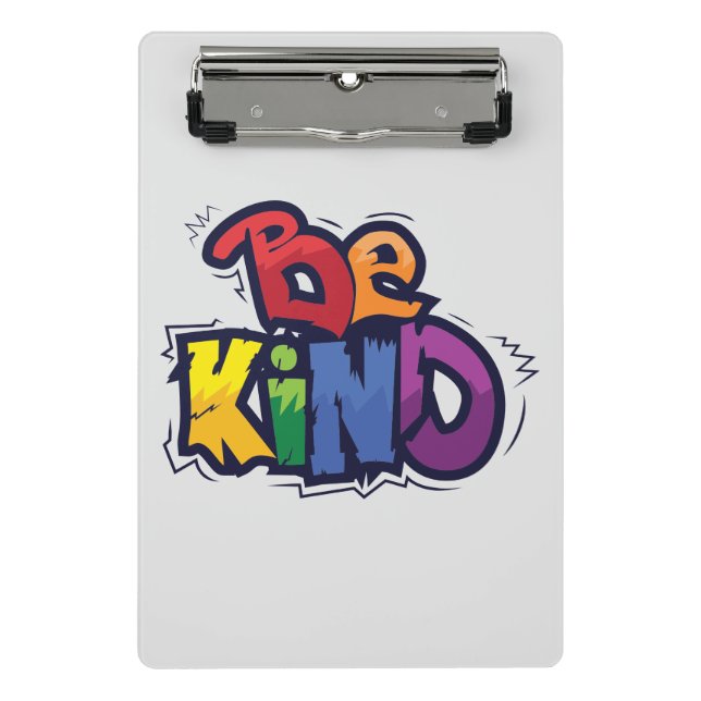 Be Kind | LGBTQ | Rainbow | Pride Month Mini Clipboard (Front)