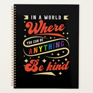 Be Kind LGBTQ Rainbow Pride Month Planner