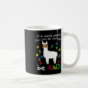 Be Kind Llama Puzzle Piece Cool Autism Awareness G Coffee Mug