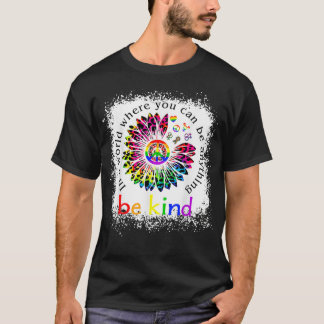 Be Kind Love Rainbow LGBT Pride LGBTQ Leopard Tied T-Shirt