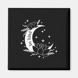Be Kind Luna And Moon Lotus Flower Yoga Meditation Magnet
