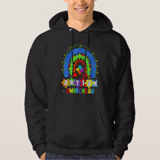 Be Kind Men Women Rainbow Inspirational Autism Awa Hoodie