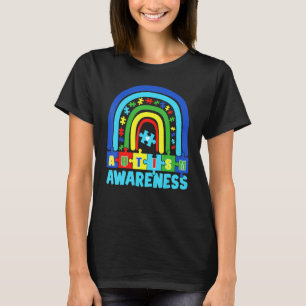 Be Kind Men Women Rainbow Inspirational Autism Awa T-Shirt