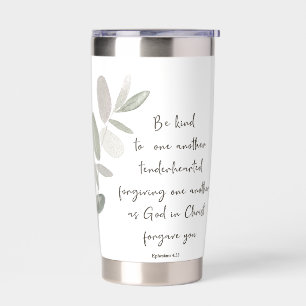 Be kind minimalist botanical insulated tumbler