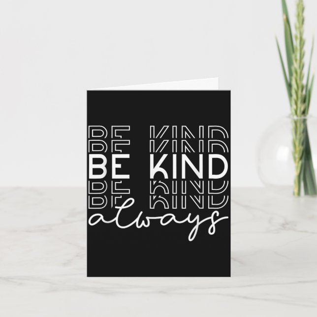 Be kind minimalist love kindness positive  card (Front)