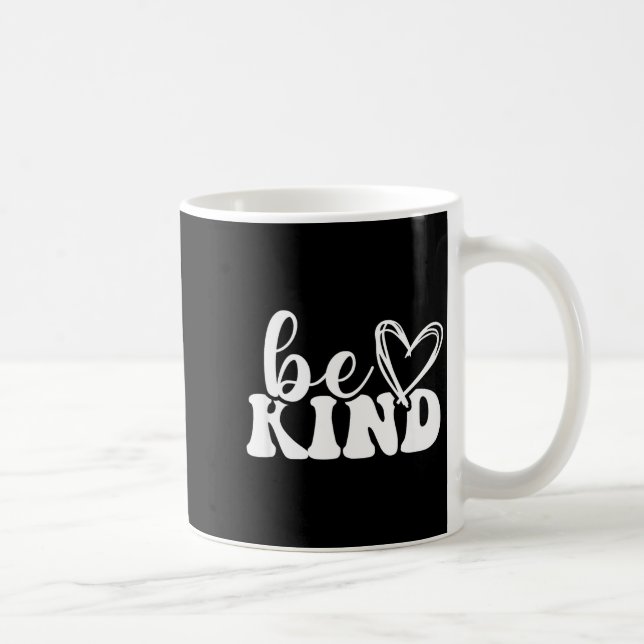 Be kind minimalist love kindness positive  coffee mug (Right)
