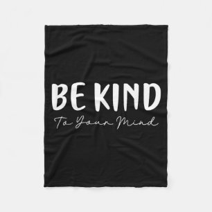 Be Kind Minimalist Love Kindness Positive Fleece Blanket