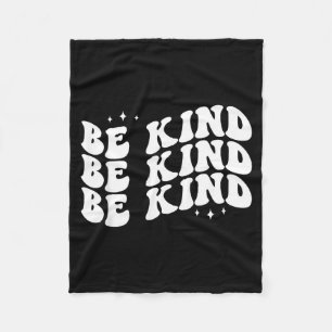 Be kind minimalist love kindness positive fleece blanket