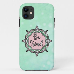 Be Kind   Mint Green and Pink  Case-Mate iPhone Case