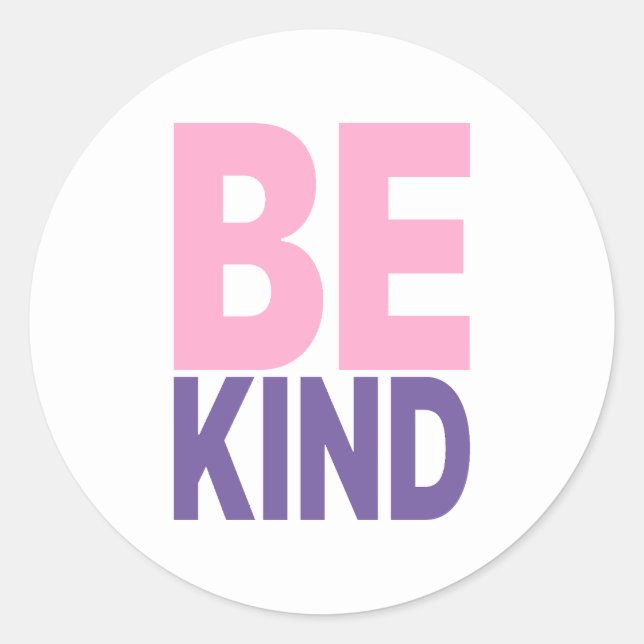 Be Kind Motivational Quote Classic Round Sticker (Front)