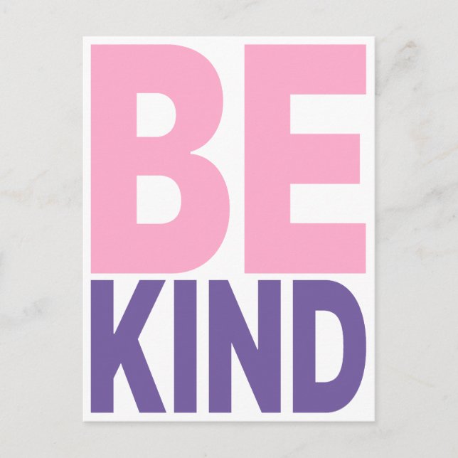 Be Kind Motivational Quote Holiday Postcard (Front)