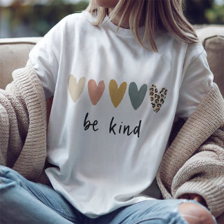 Be Kind Multicolor Hearts T-Shirt