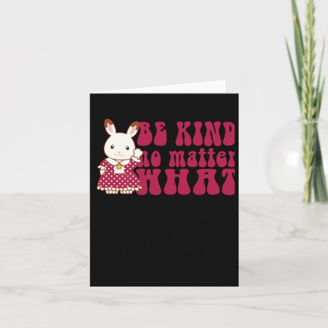 Be Kind No What Sticker  Card (Front)