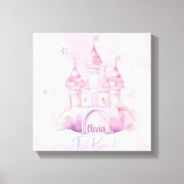 Be Kind Palace on the Pink Cloud customisable Canvas Print (Front)