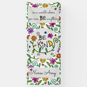 Be Kind Personalised School Nurse Door Decoration Banner