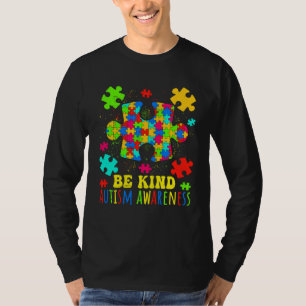 Be Kind Pieces Tie Dye Autism Awareness Month For  T-Shirt