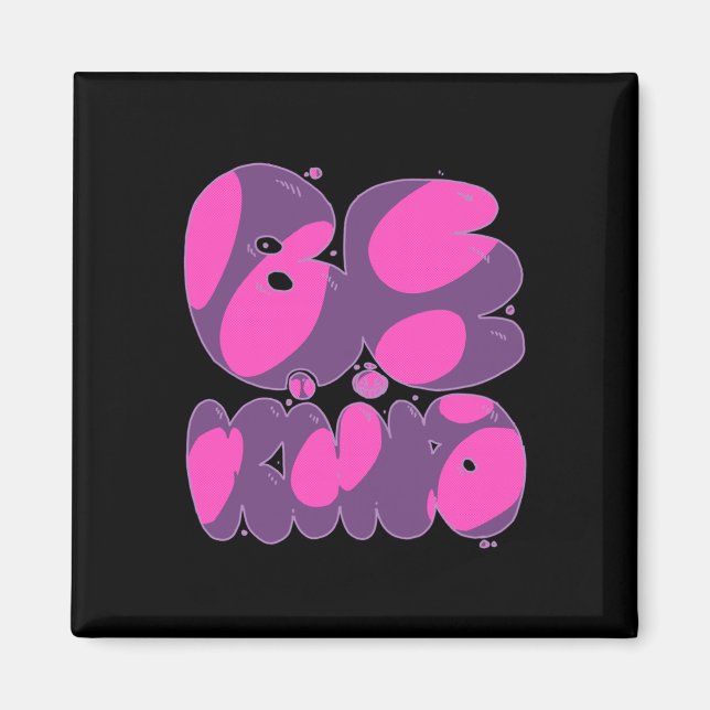 Be Kind Pink And Purple Sticker  Magnet (Front)