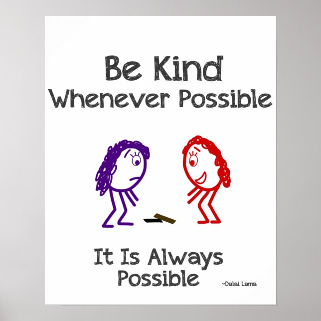 Be Kind poster (Front)