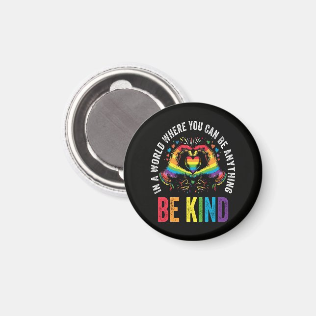 Be Kind Pride LGBT Month Magnet (Front/Back)