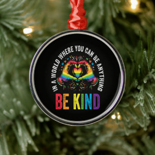 Be Kind Pride LGBT Month Metal Tree Decoration