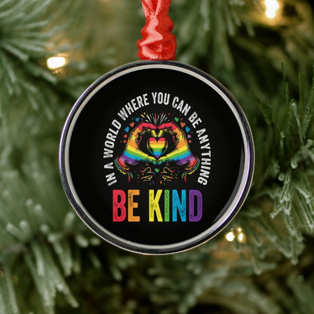 Be Kind Pride LGBT Month Metal Tree Decoration (Tree)