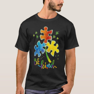 Be Kind Puzzle Piece Autism Awareness Autism Mum D T-Shirt
