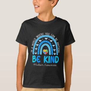 Be Kind Puzzle Rainbow Autism Awareness Month Teac T-Shirt