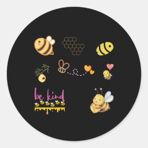 Be Kind Quote And Cute Bee Lover Gift Pack Sticker