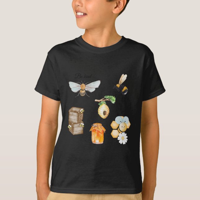 Be Kind Quote And Cute Bee Lover Gift Pack Sticker T-Shirt (Front)